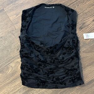 Abercrombie & Fitch Black Floral Blouse